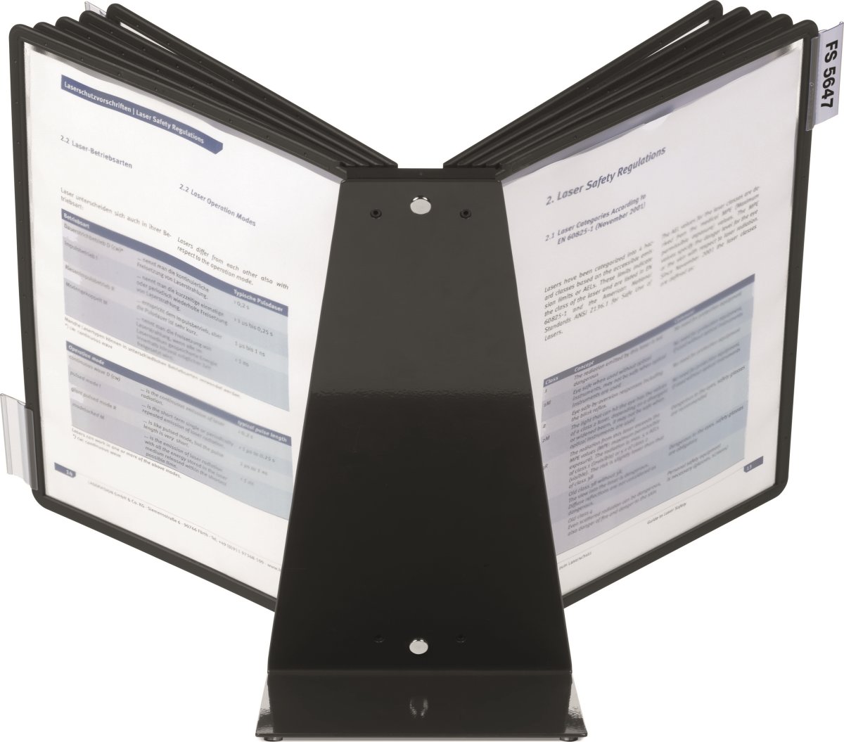 Durable Vario 10 Infocenter | Bord | Sort
