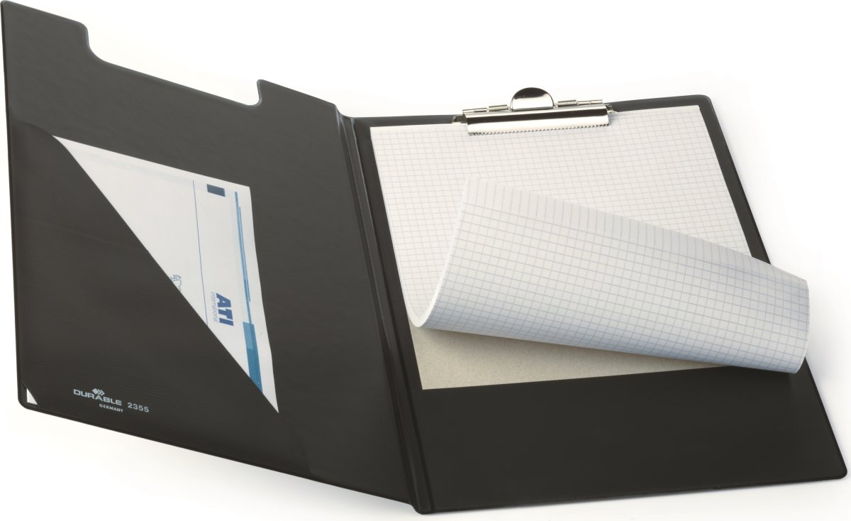 Durable Clipboard | A4 | Med omslag | Sort
