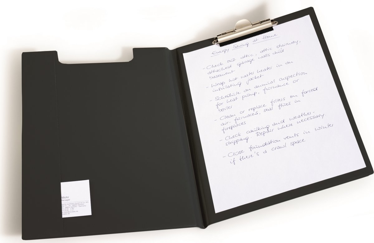 Durable Clipboard | A4 | Med omslag | Sort