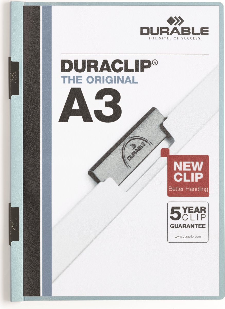 Durable Duraclip 60 Klemmappe | A3 | Blå