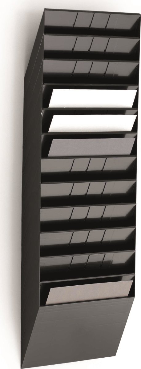 Durable FB Brochureholder | 12 | A4 tværf. | Sort