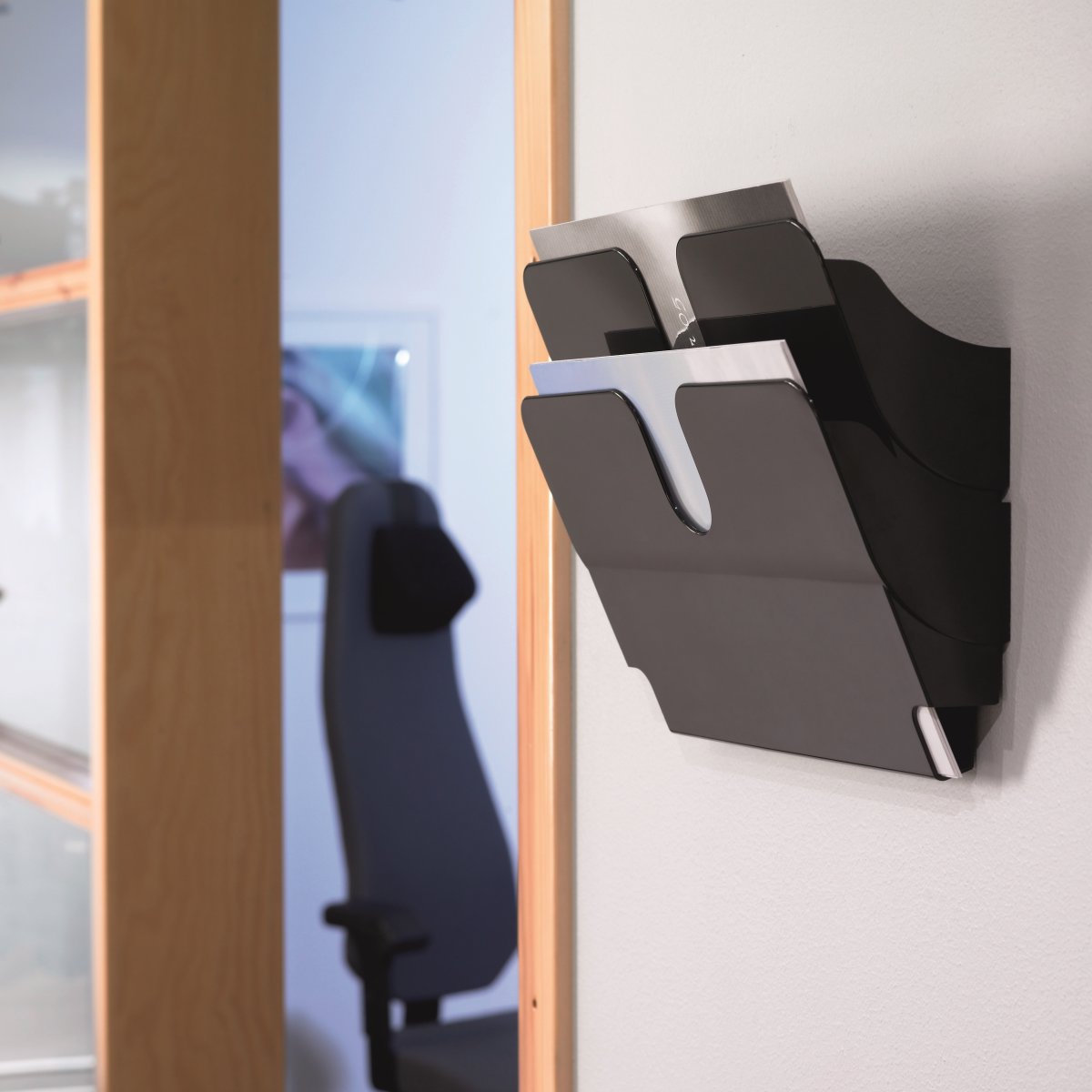 Durable FP Brochureholder | 2 | A4 tværf. | Sort