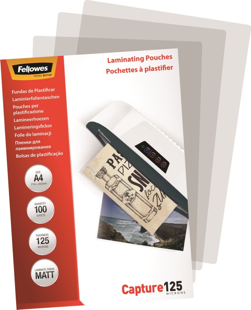 Fellowes Capture 125 mic A4 Lamineringslomme, mat