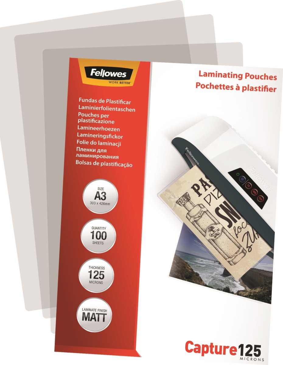 Fellowes Capture 125 mic A3 Lamineringslomme, mat