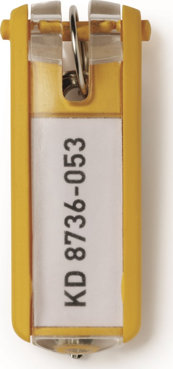 Durable Key Clip Nøglering/brik | Gul | 6 stk.