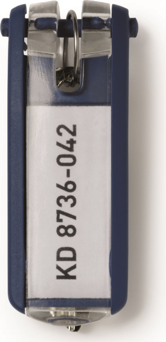Durable Key Clip Nøglering/brik | Blå | 6 stk.