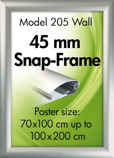 Alu Plakatramme, 45mm Snap-frame, A0, Sølv