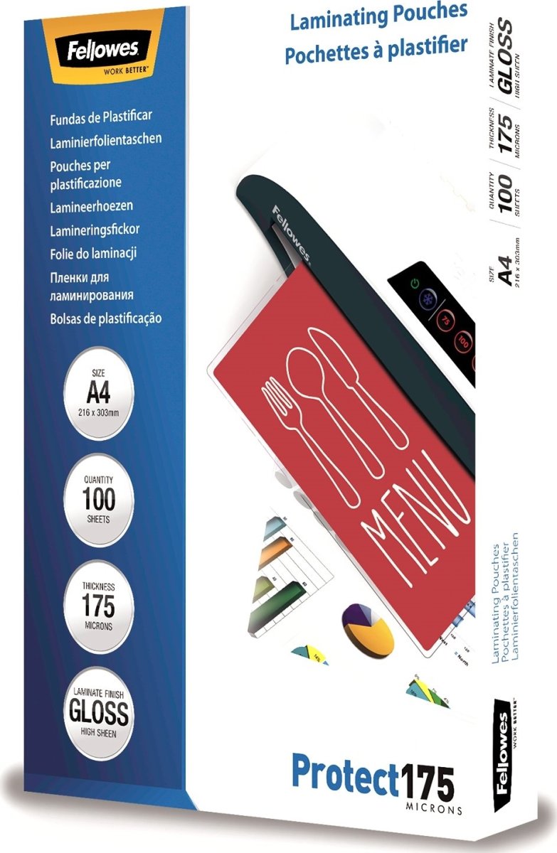 Fellowes Protect 175 mic A4 lamineringslomme gloss