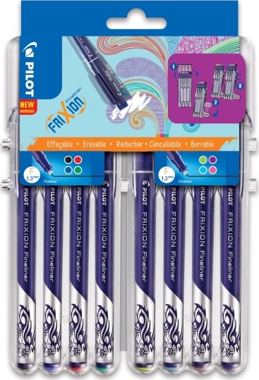 Pilot FriXion Fineliner | F | 8 farver