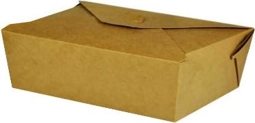 Takeaway æske, Brun, 195x140x45 mm