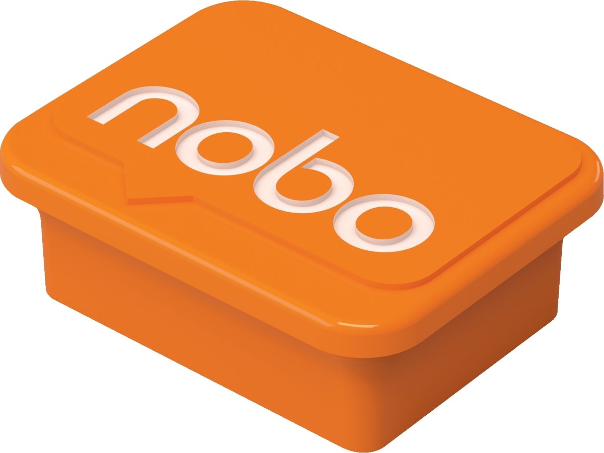 Nobo orange magneter til whiteboard, 4 stk