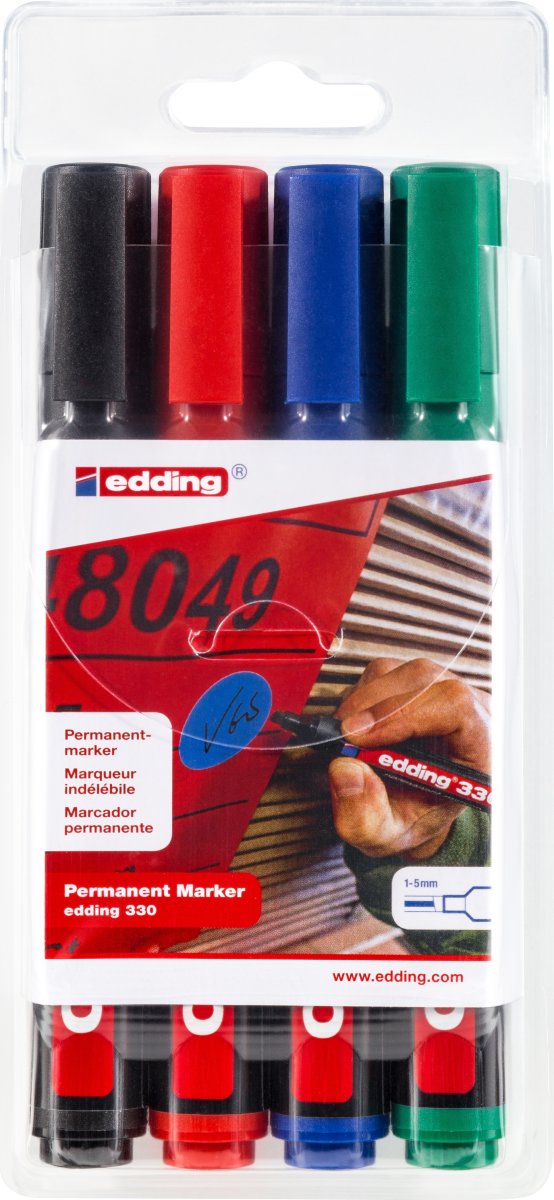 Edding 330 Permanent Marker | 4 farver