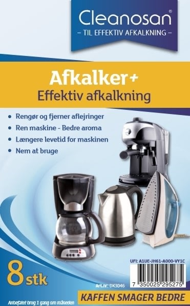 Cleanosan Rengøringstabs | Afkalker+ | 8 tabs