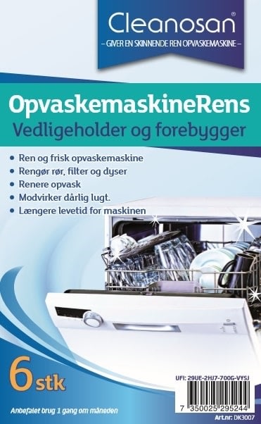 Cleanosan Rengøringstabs | Opvaskemaskine | 6 stk