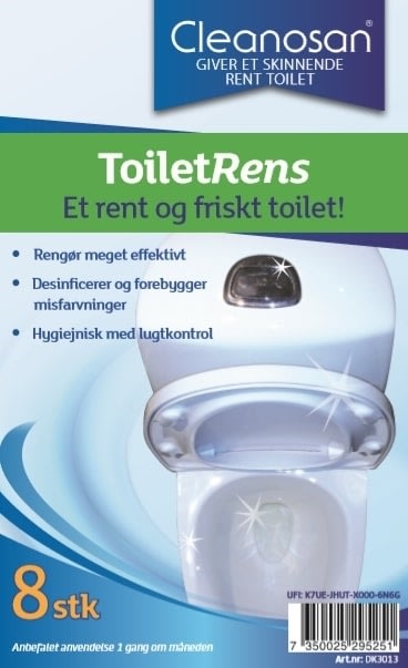 Cleanosan Rengøringstabs | Toiletrens | 8 tabs