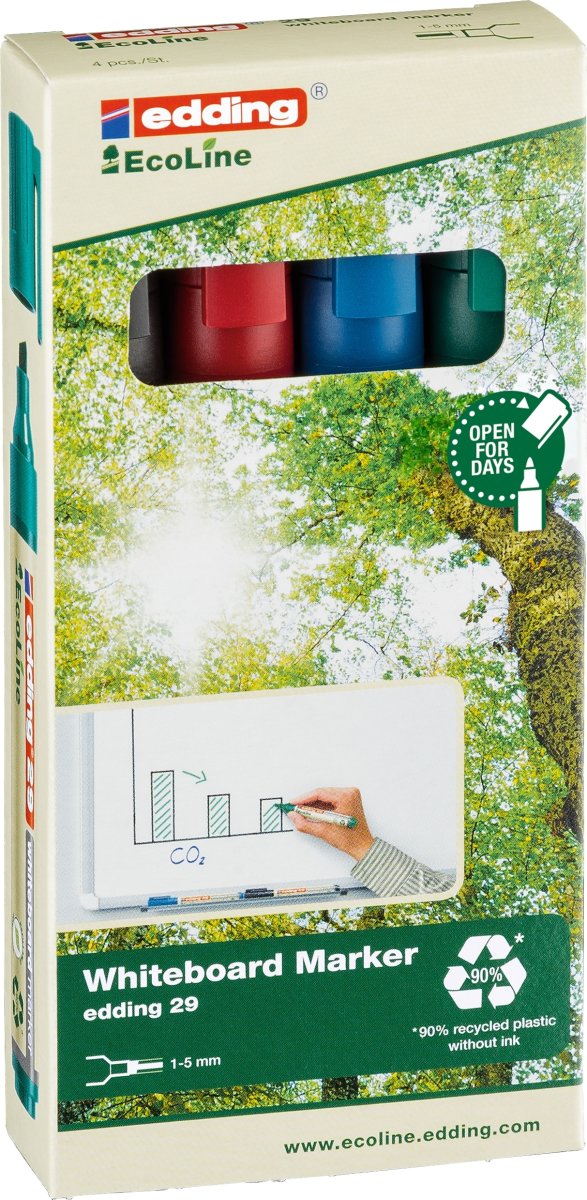 Edding 29 Ecoline Whiteboard Marker | 4 farver
