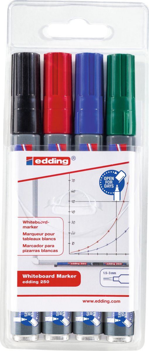 Edding 250 Whiteboard Marker | 4 farver