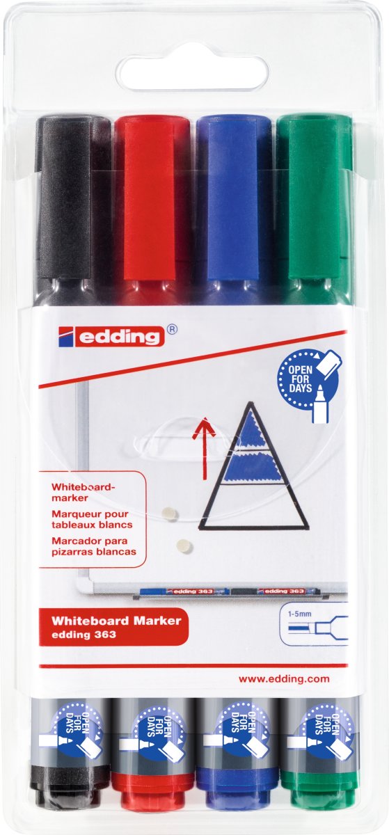 Edding 363 Whiteboard Marker | 4 farver