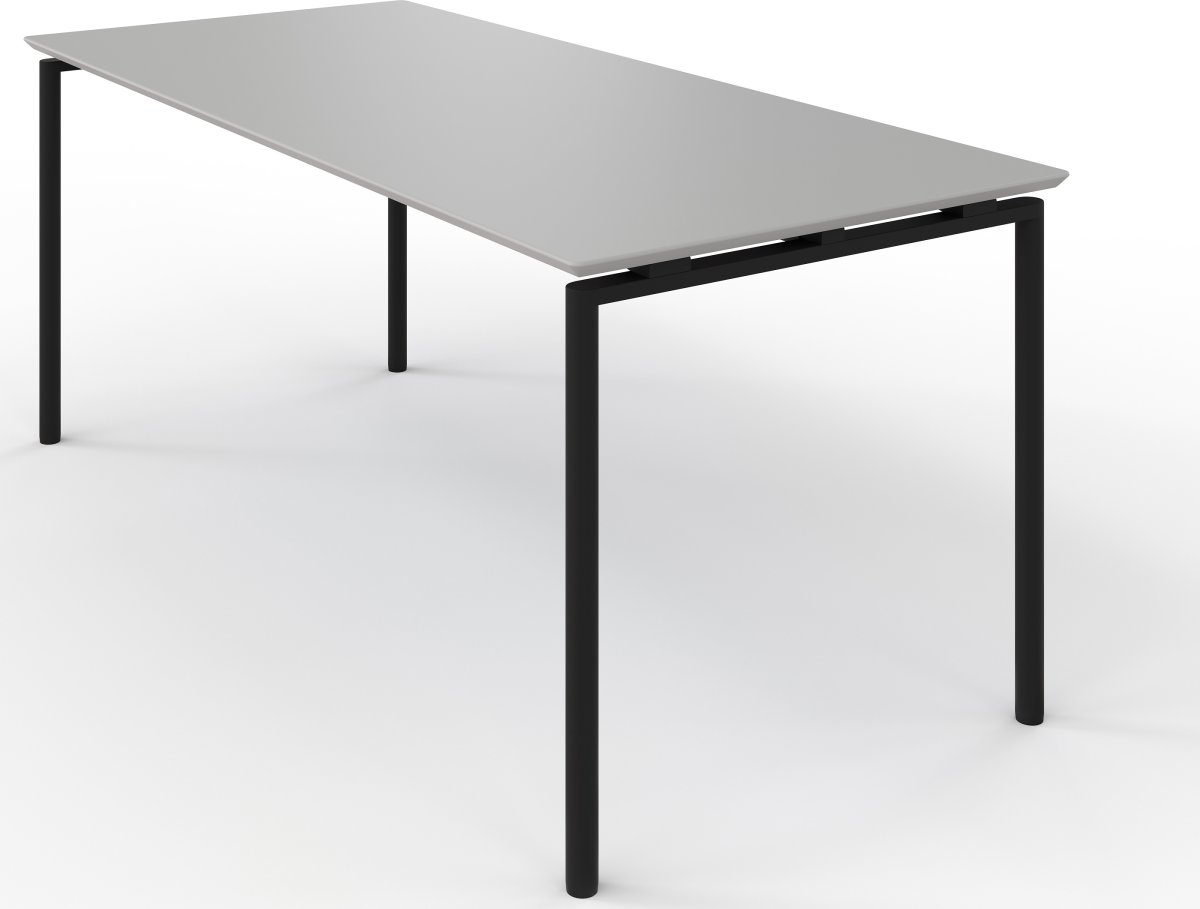 Zignal kantinebord, laminat i lys grå, L. 120 cm