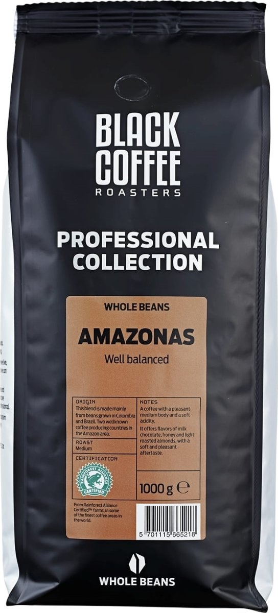 Black Coffee Roasters Amazonas helbønner, 1000g