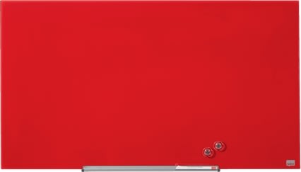 Nobo Diamond glastavle i rød, 45" - 55,9 x 99,3 cm