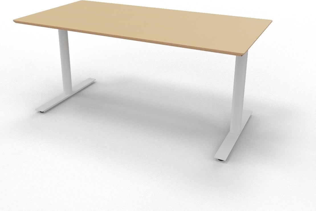 InLine hæve-/sænkebord, 160x80 cm, bøg/alu