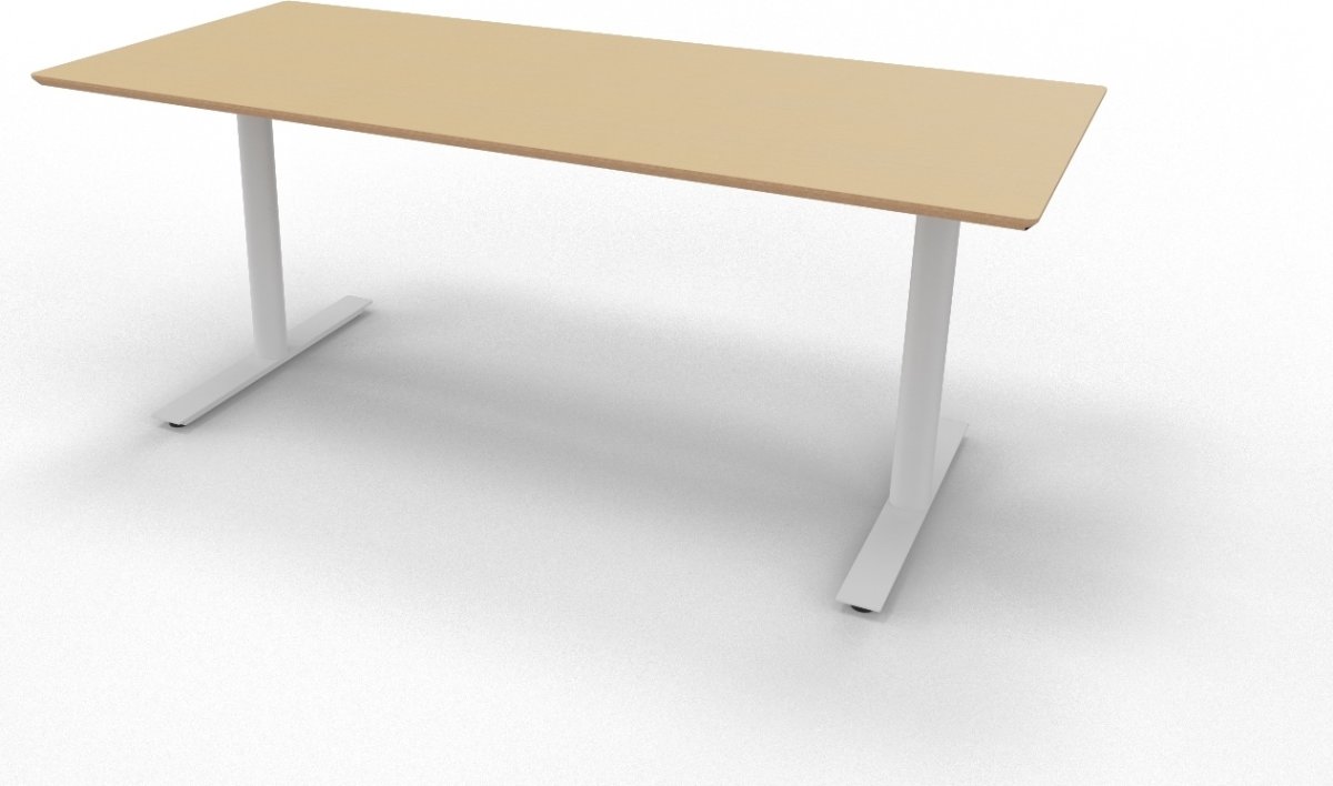 InLine hæve-/sænkebord, 180x80 cm, bøg/alu