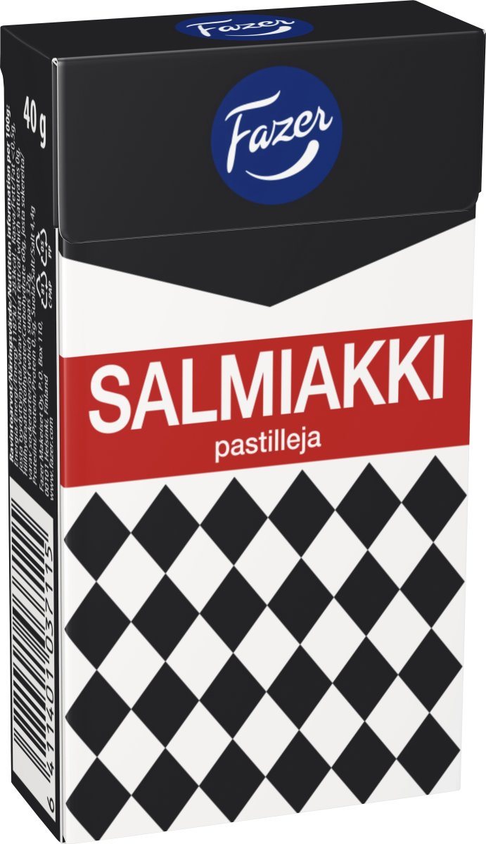 Fazer Salmiakki Rød Pastiller, 40 g