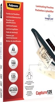 Fellowes Capture 125 mic A5 lamineringslomme gloss