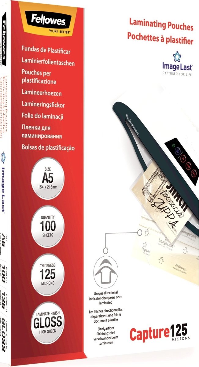 Fellowes Capture 125 mic A5 lamineringslomme gloss
