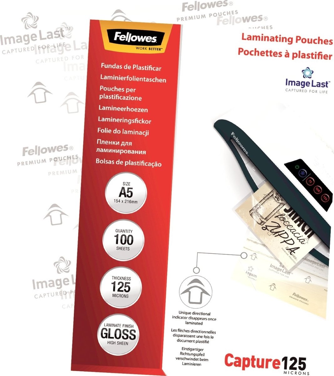 Fellowes Capture 125 mic A5 lamineringslomme gloss