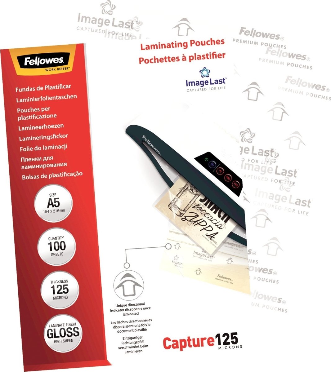 Fellowes Capture 125 mic A5 lamineringslomme gloss