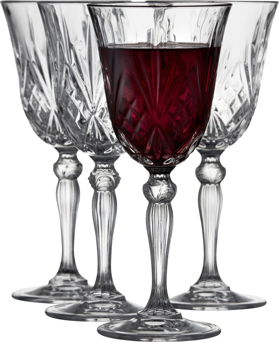 Lyngby Glas Melodia Rødvinsglas, 4 stk., 27 cl