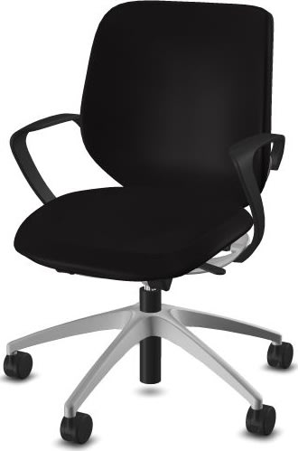 Giroflex 313 kontorstol med armlæn, sort