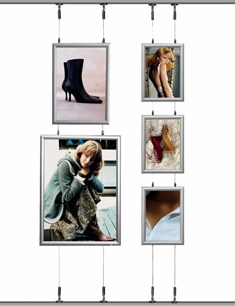 Alu Hængende Plakatramme, Snap-frame, A4, Sølv