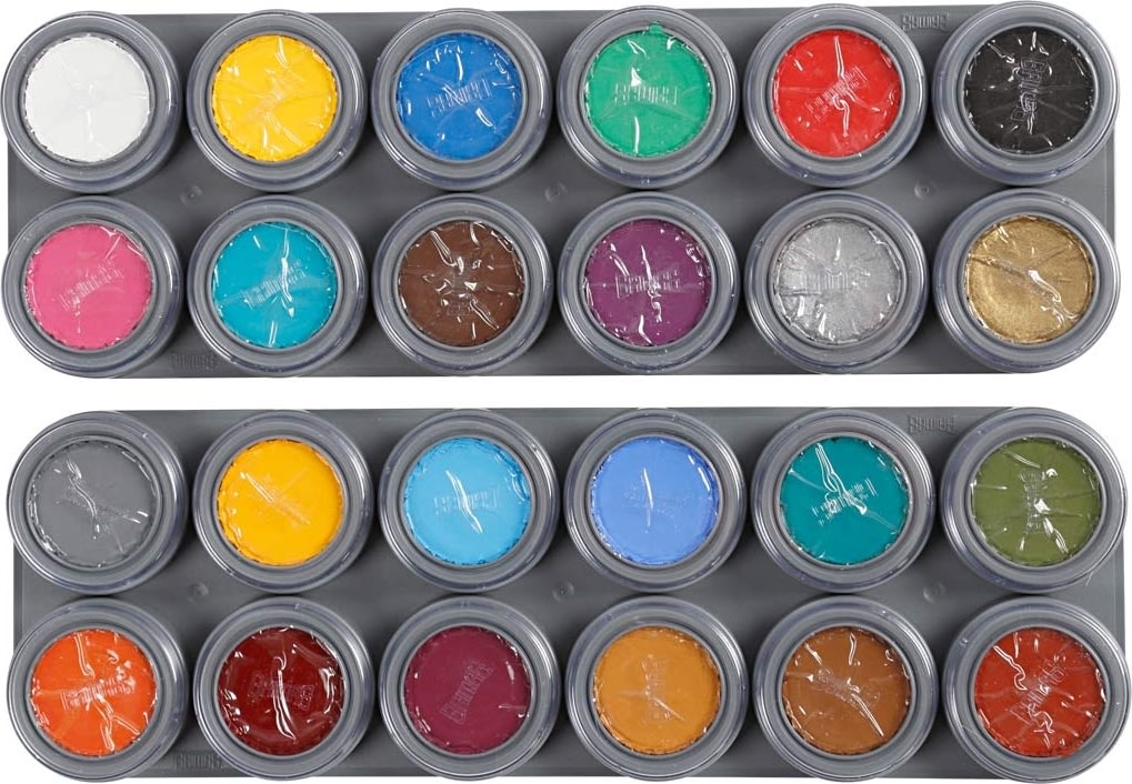Grimas Ansigtsmaling | 24x2,5 ml | Ass. farver