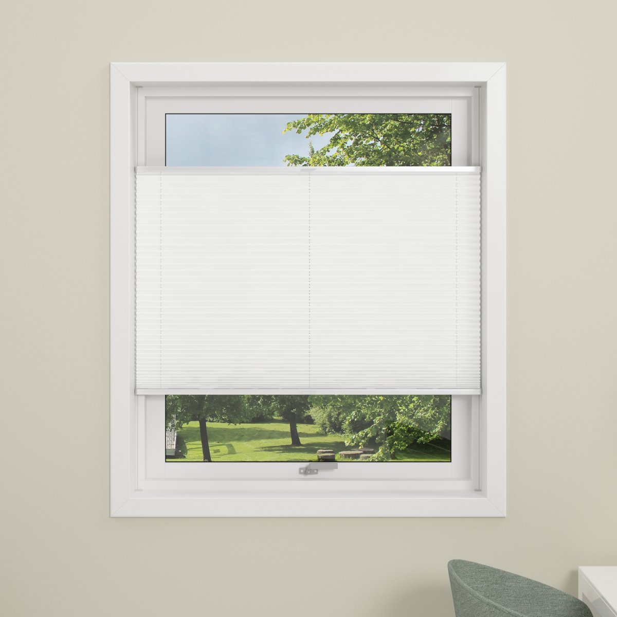 Debel Flex Plisségardin, 70x130 cm, Hvid