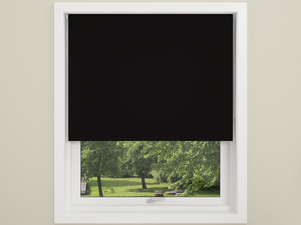 Debel Uni Ensfarvet Rullegardin, 60x175 cm, Sort