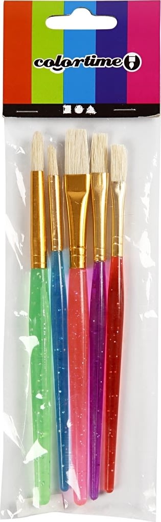 Colortime Børnepensler, assorteret, 5 stk