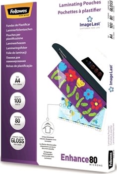 Fellowes Enhance 80 mic A4 Lamineringslomme, gloss