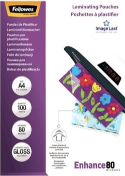 Fellowes Enhance 80 mic A4 Lamineringslomme, gloss