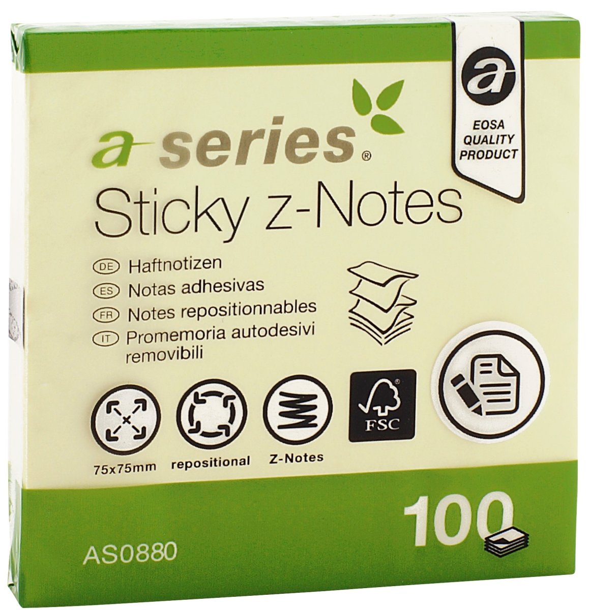 a-series Z-Notes | 75x75 mm | Gul
