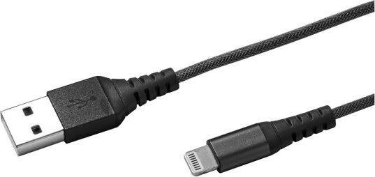 Celly Nylon Lightning til USB kabel, sort