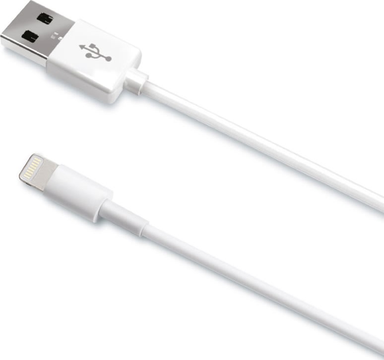 Celly lightning til USB kabel, 1 meter, hvid