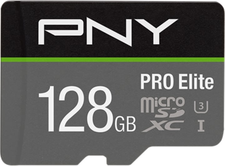 PNY MicroSDXC 4K Pro Elite 128GB Class10 m/adapter