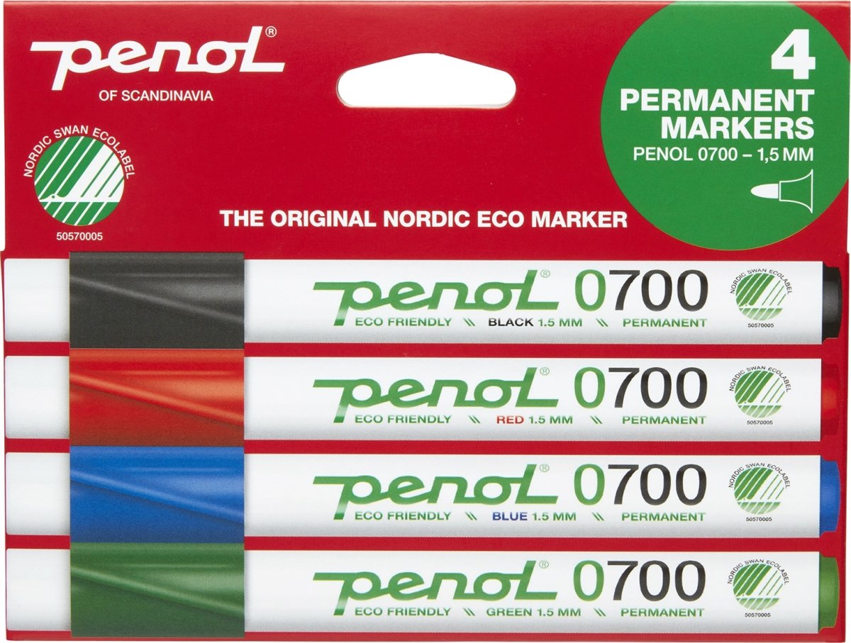Penol 0700 Permanent Marker | 4 farver