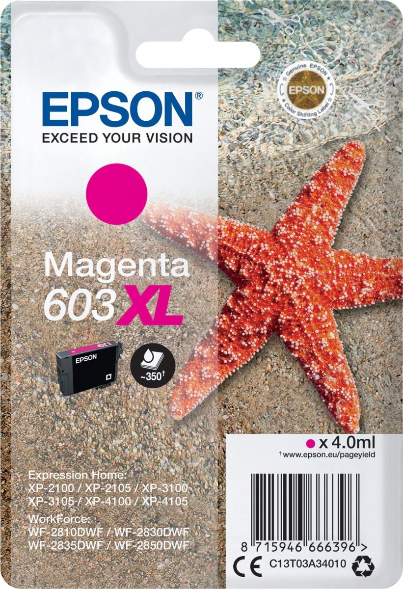 Epson 603XL blækpatron, magenta, blister