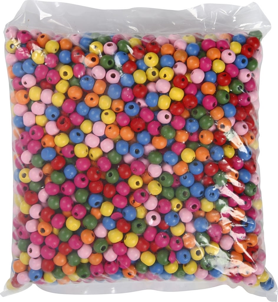 Beads Træperler, 10 mm, 1500 stk