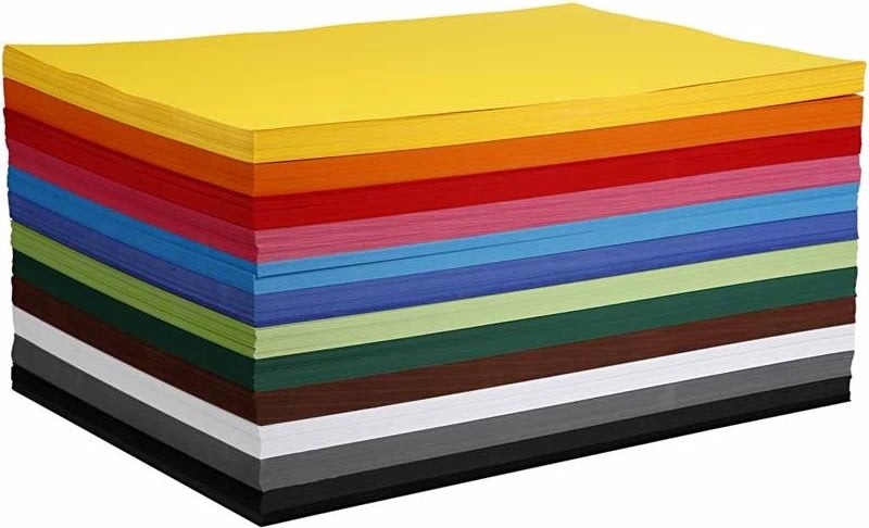Colortime Karton, A2, 180g, 120 ark, ass. farver