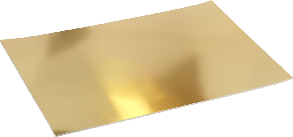 Metalkarton, A2, 280g, 10 ark, guld